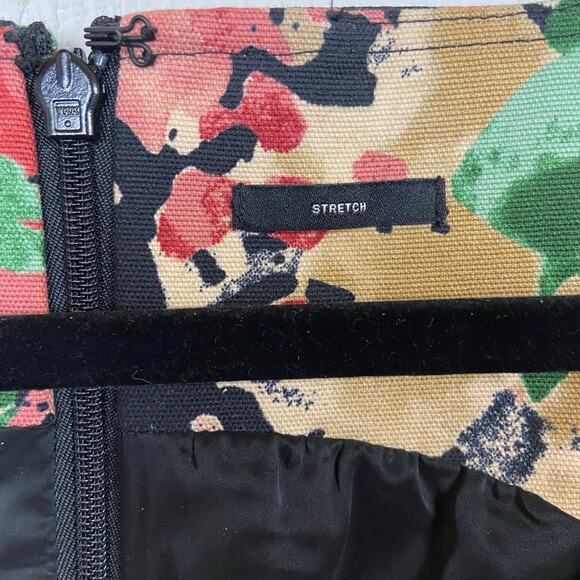 Talbots Women's Black Pink Cotton Stretch Sleeveless V-neck Sheath Dress Size 6 - Picture 5 of 11